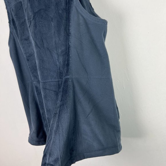 L.L. Bean Luxe Fleece Long Vest Blue Soft Size Medium M Misses EUC D2231 - Picture 15 of 15
